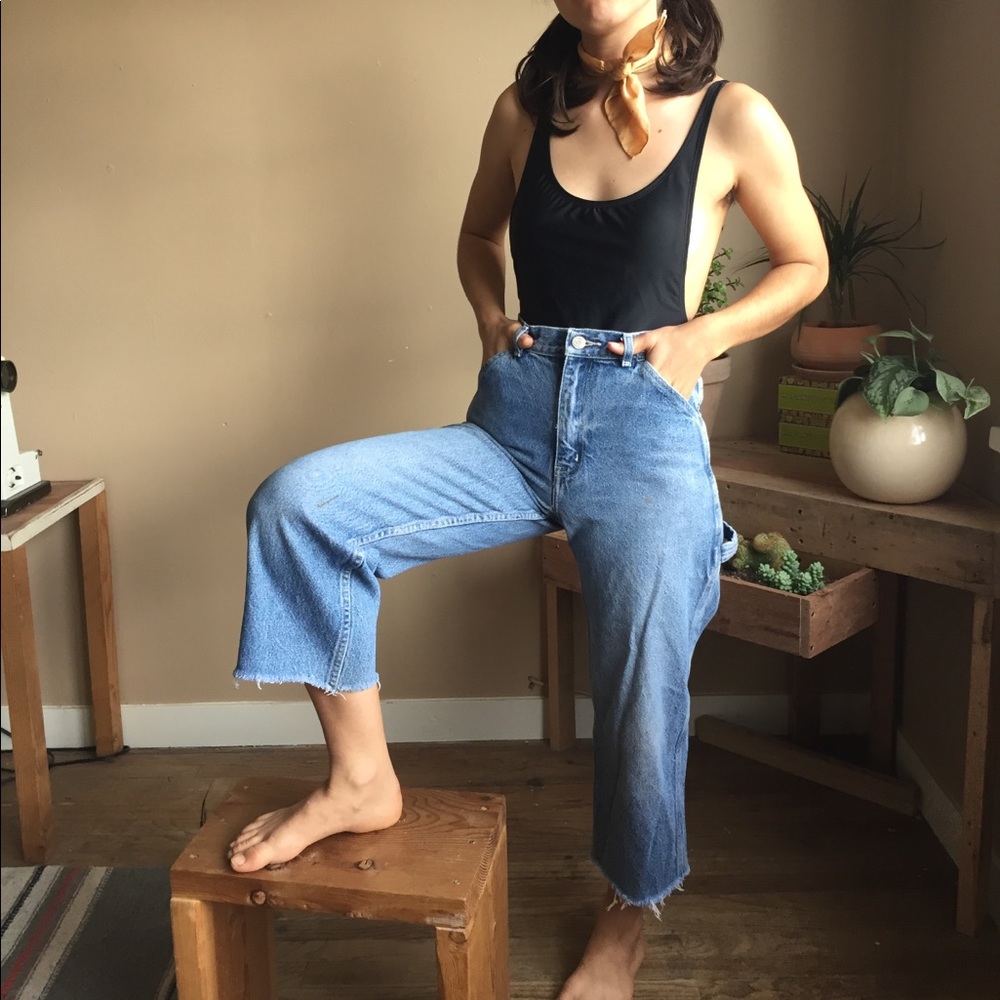 Cropped carpenter jeans